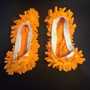 Microfiber Orange Dust Slipper Covers with Elastic Band